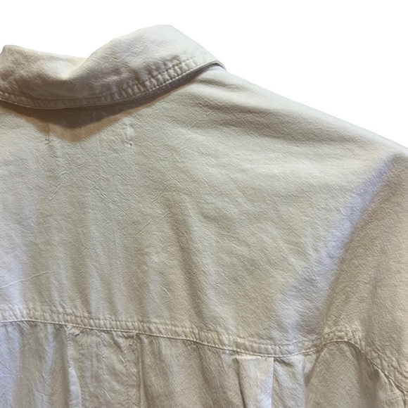 Free People We The Free Light Cream Button Oversized Shirt Size Small - Picture 10 of 15